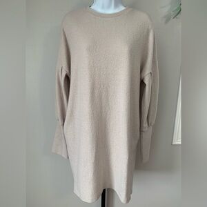 Elegant Cream Women's Sweater Dress